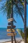 USA, Florida, Little Palm Island. Signpost to Other Places. Art Print